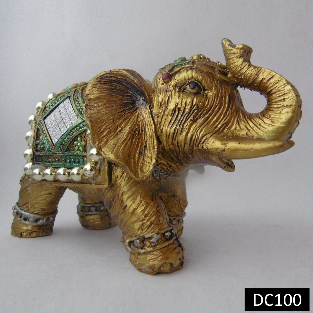 Figura de Elefante Hindú Dorado